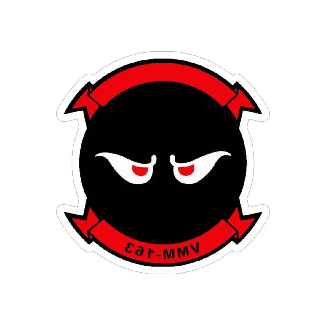 VMM 163 Marine Medium Tiltrotor Squadron 163 (USMC) REVERSE PRINT Transparent Die-Cut STICKER 5 Inch Die-Cut Transparent - The Sticker Space