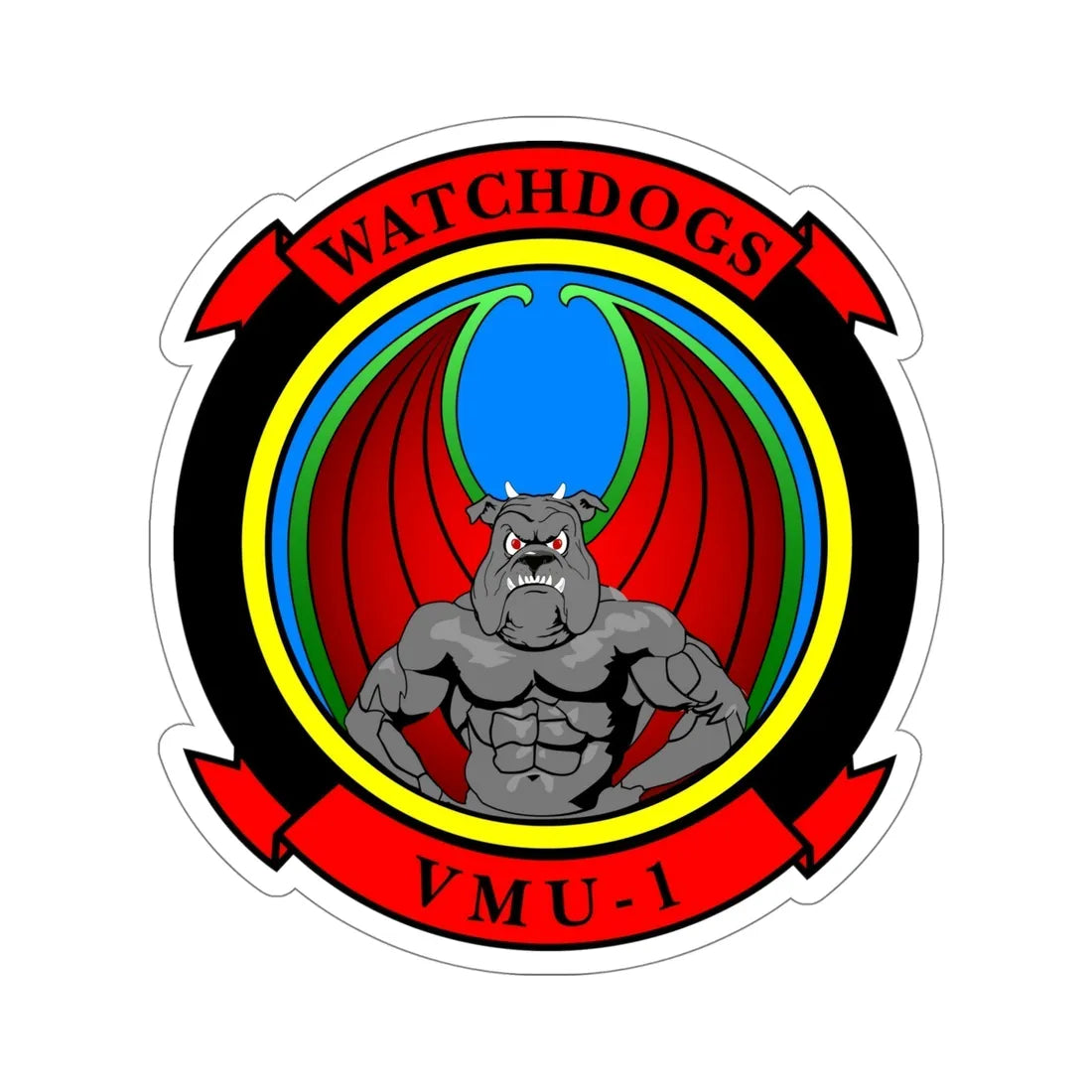 VMU 1 Watchdogs (USMC) STICKER Vinyl Die-Cut Decal 5 Inch - The Sticker Space