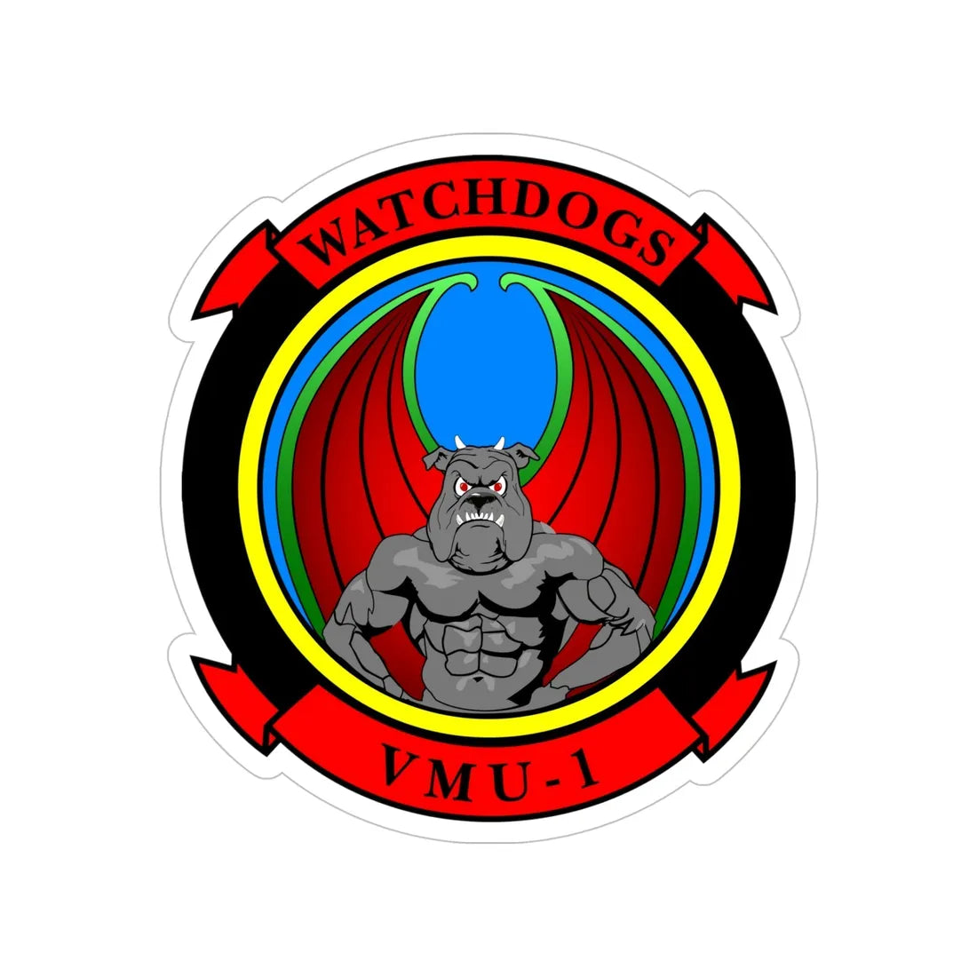 VMU 1 Watchdogs (USMC) Transparent STICKER Die-Cut Vinyl Decal 5 Inch - The Sticker Space