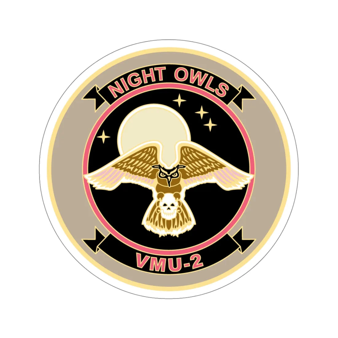 VMU 2 Night Owls (USMC) STICKER Vinyl Die-Cut Decal 5 Inch - The Sticker Space