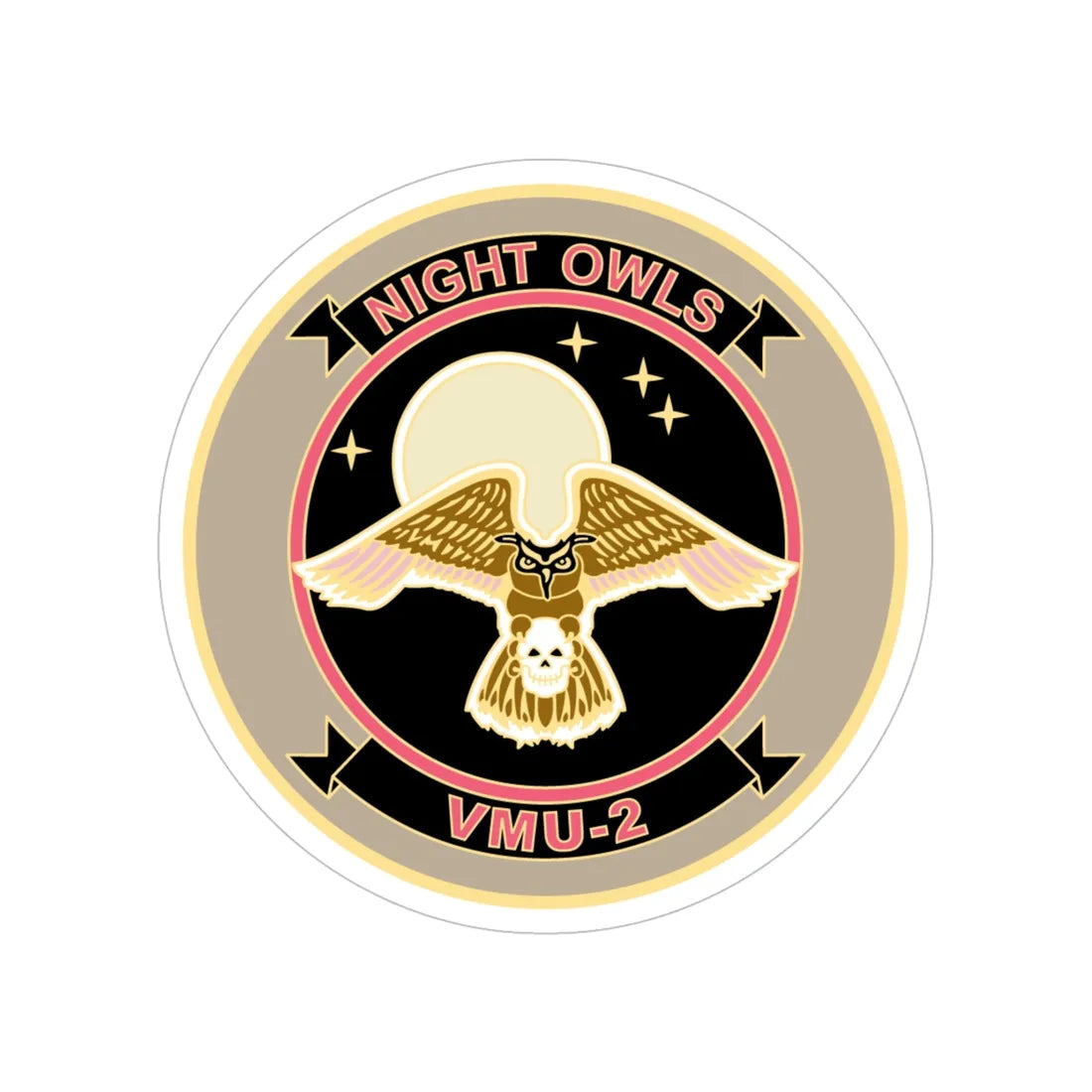 VMU 2 Night Owls (USMC) Transparent STICKER Die-Cut Vinyl Decal 5 Inch - The Sticker Space