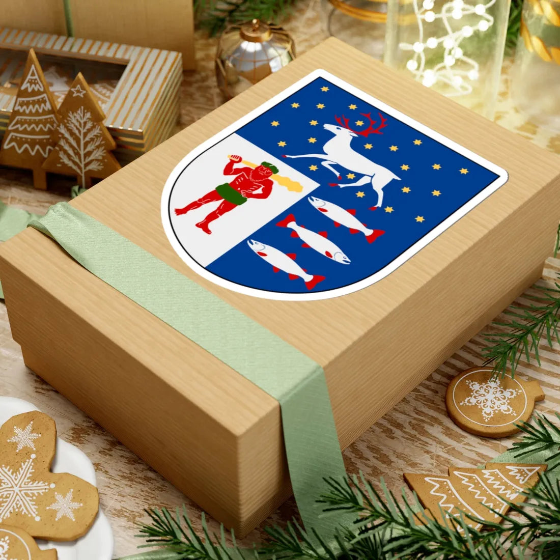 Västerbotten län vapen (Sweden) (Coat of Arms) STICKER Vinyl Kiss-Cut Decal - The Sticker Space