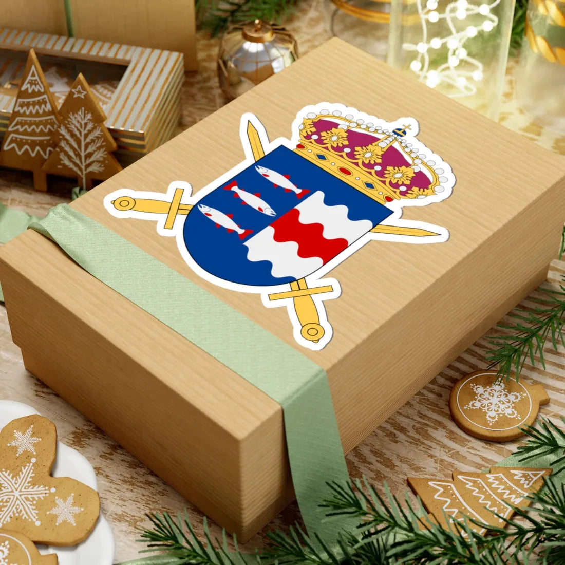 Västernorrlandsgruppen vapen (Sweden) (Coat of Arms) STICKER Vinyl Kiss-Cut Decal - The Sticker Space