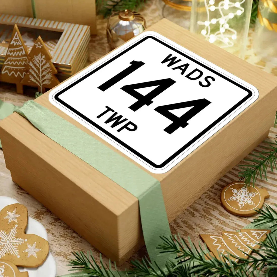 Wadsworth Township Route 144 Medina County Ohio (Ohio) (Road Sign) STICKER Vinyl Kiss-Cut Decal - The Sticker Space