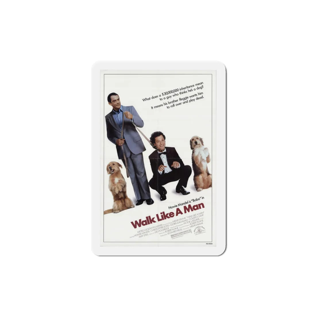 Walk Like a Man 1987 Movie Poster Refrigerator Magnet 2 Inch - The Sticker Space