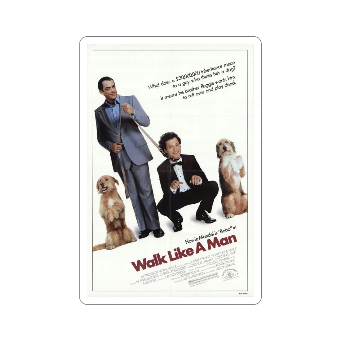 Walk Like a Man 1987 Movie Poster STICKER Vinyl Die-Cut Decal 5 Inch - The Sticker Space
