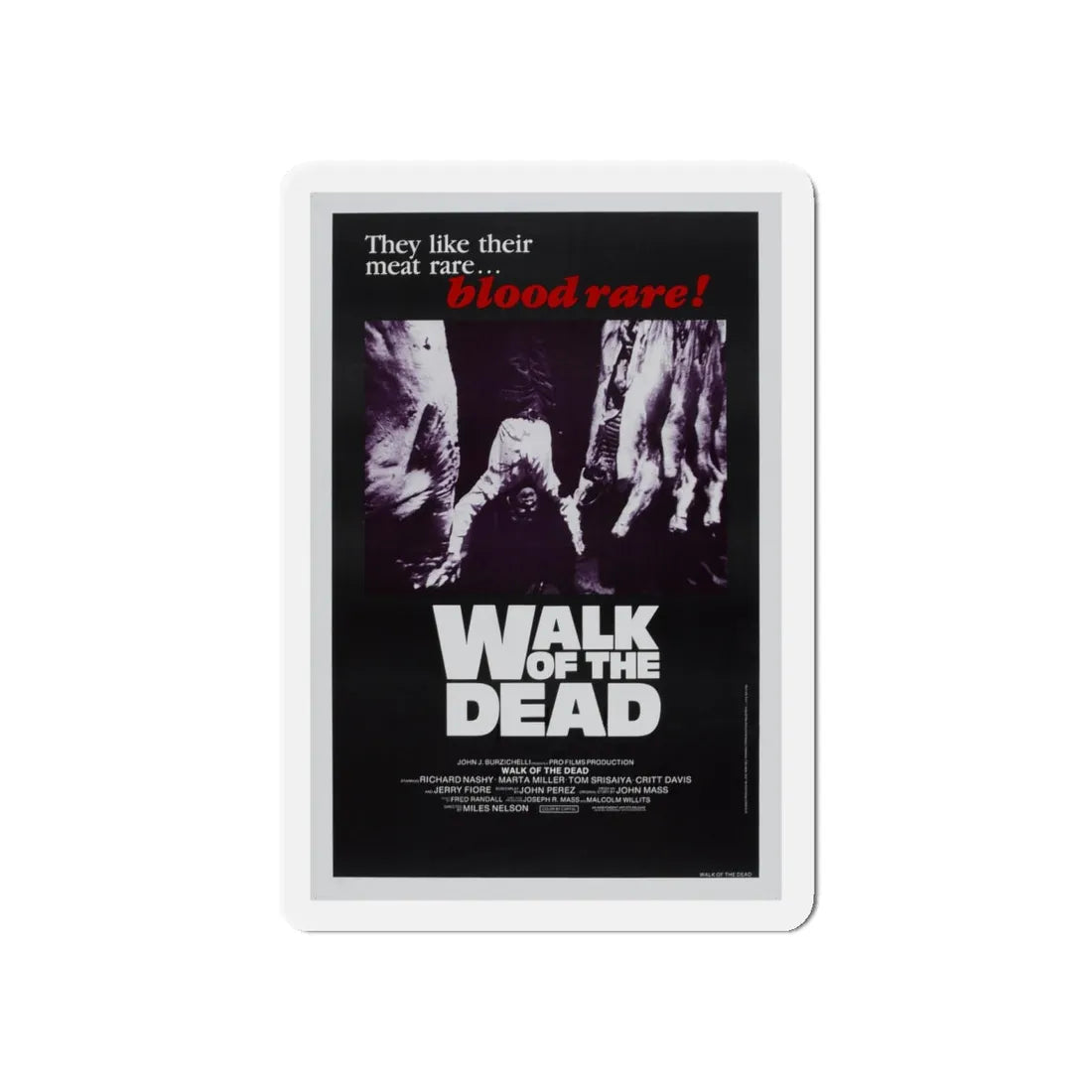 WALK OF THE DEAD (VENGEANCE OF THE ZOMBIES) 1973 Movie Poster - Refrigerator Magnet 5 Inch - The Sticker Space