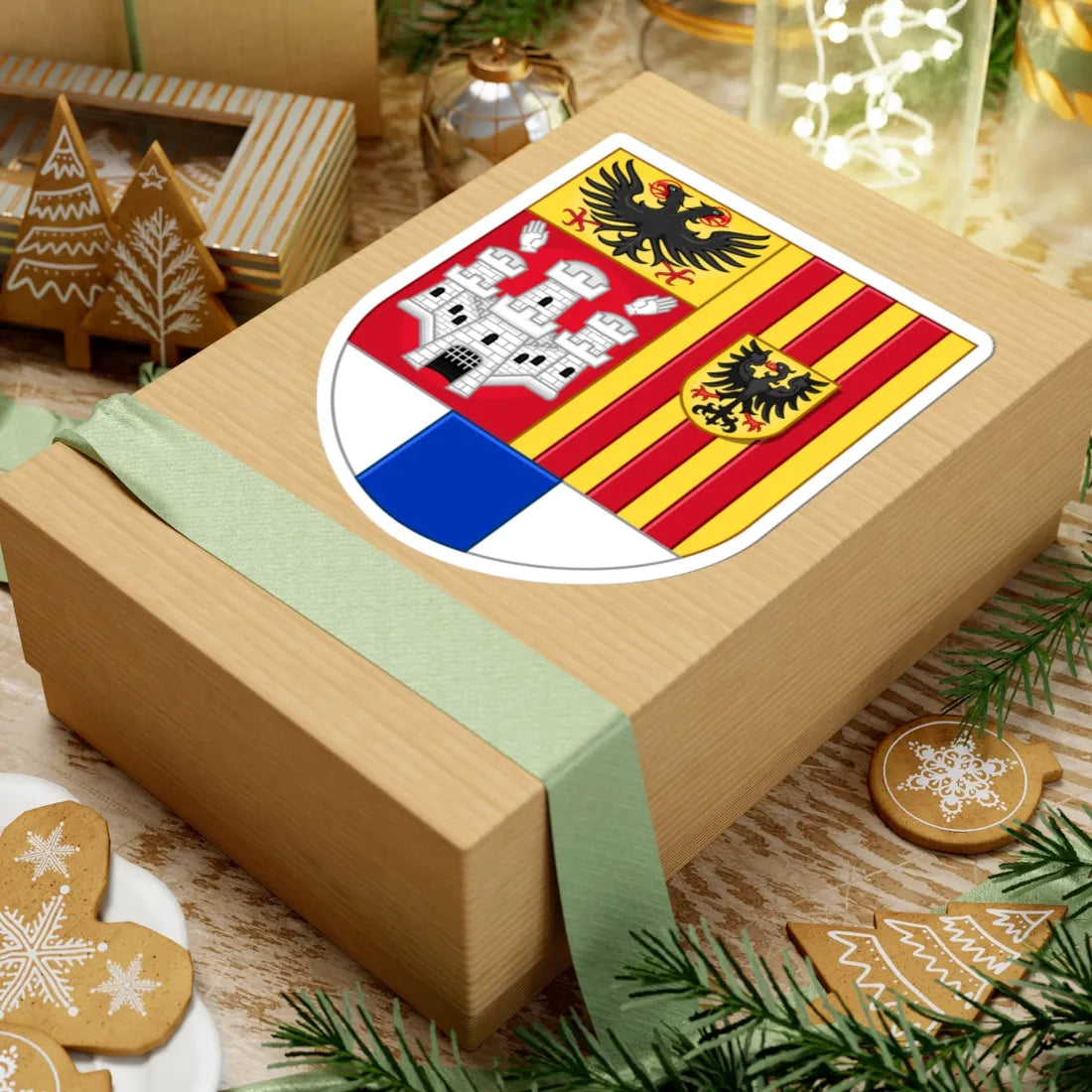 Wapen van de provincie Antwerpen klein (Belgium) (Coat of Arms) STICKER Vinyl Kiss-Cut Decal - The Sticker Space