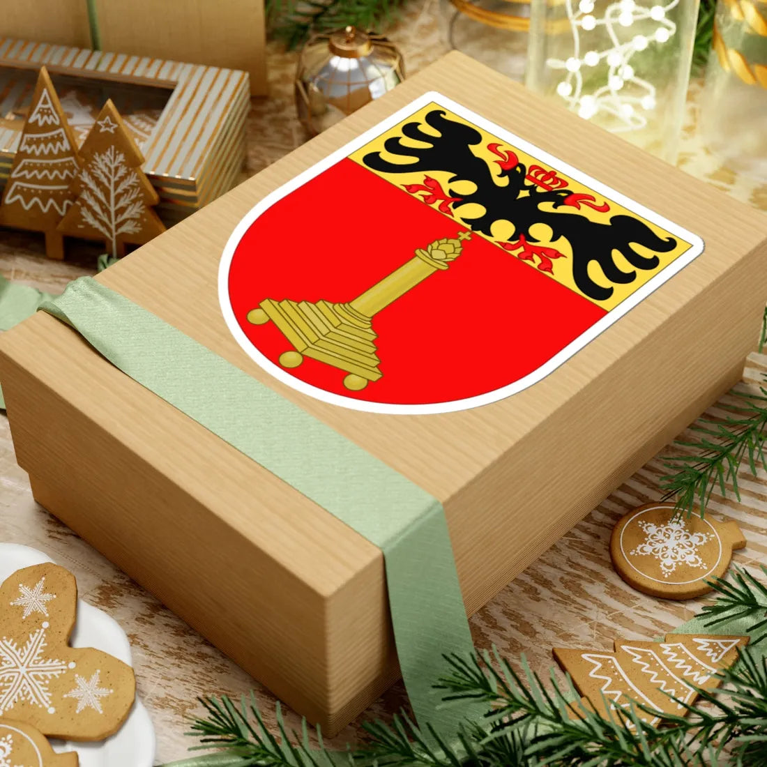 Wapen van Sint-Truiden (Belgium) (Coat of Arms) STICKER Vinyl Kiss-Cut Decal - The Sticker Space