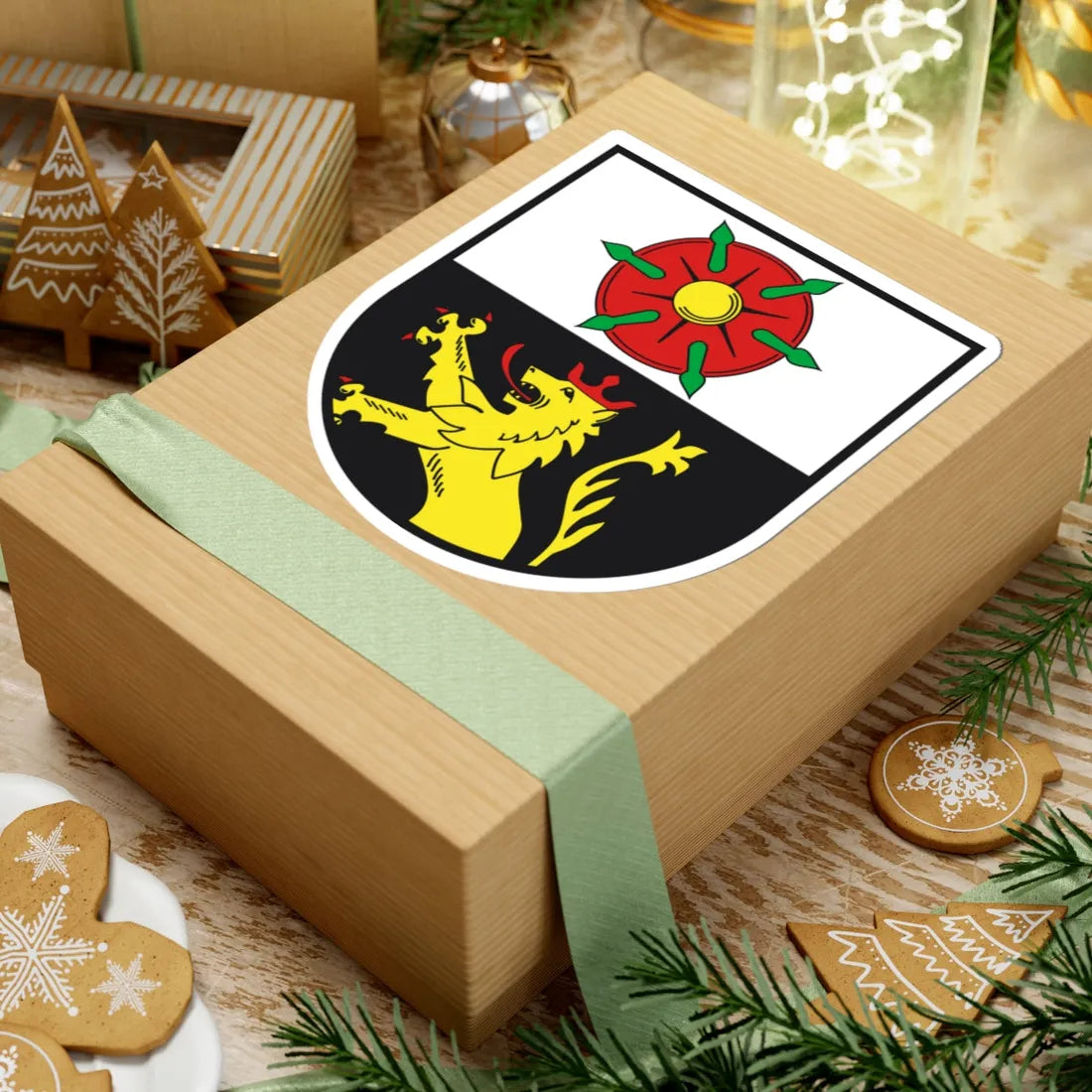 Wappen Achtelsbach (Germany) (Coat of Arms) STICKER Vinyl Kiss-Cut Decal - The Sticker Space