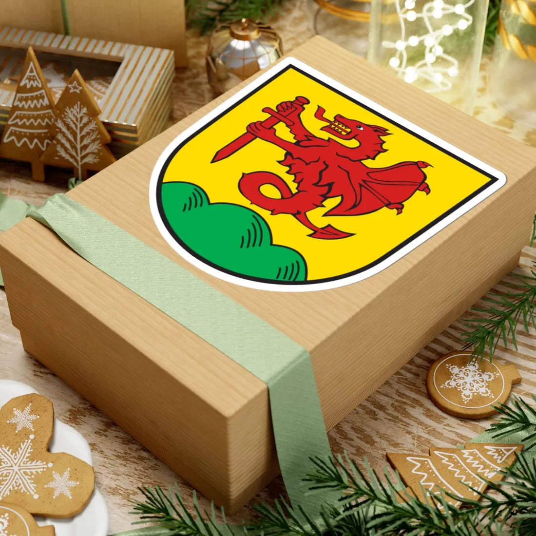 Wappen Auerbach Landkreis Deggendorf (Germany) (Coat of Arms) STICKER Vinyl Kiss-Cut Decal - The Sticker Space