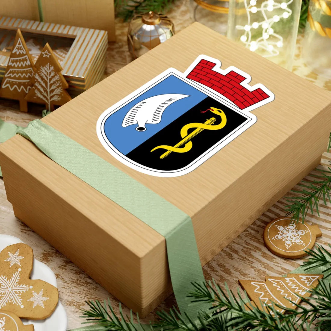 Wappen Bad Salzschlirf (Germany) (Coat of Arms) STICKER Vinyl Kiss-Cut Decal - The Sticker Space