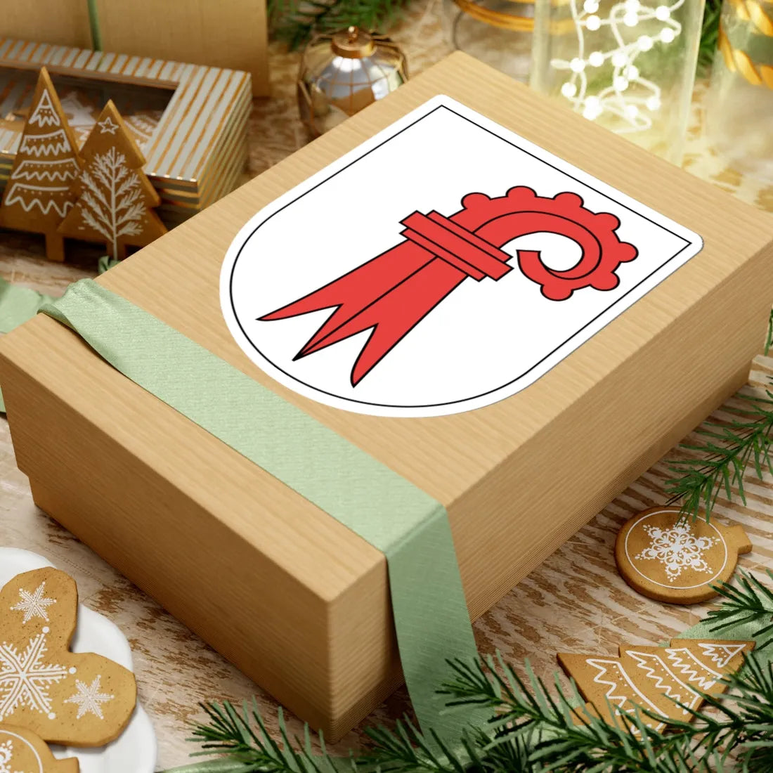 Wappen Basel-Landschaft matt (Switzerland) (Coat of Arms) STICKER Vinyl Kiss-Cut Decal - The Sticker Space