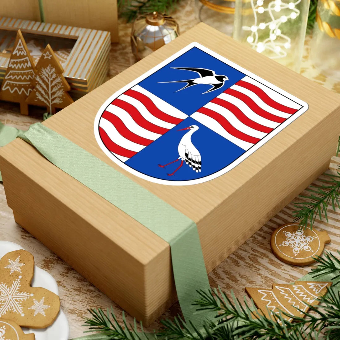 Wappen der Gemeinde Neuhausen-Spree (Germany) (Coat of Arms) STICKER Vinyl Kiss-Cut Decal - The Sticker Space