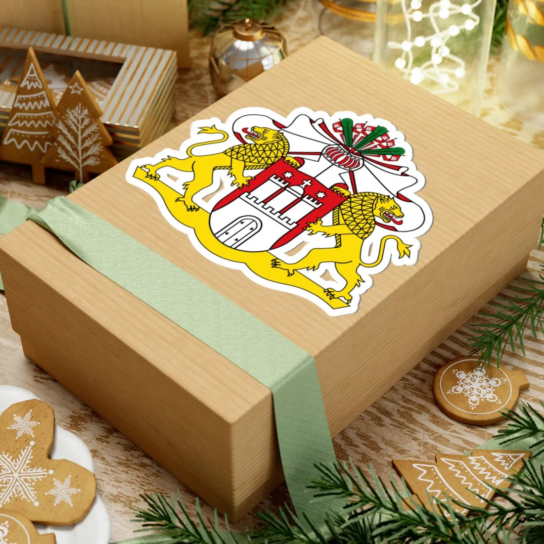 Wappen der Hamburgischen Bürgerschaft (Germany) (Coat of Arms) STICKER Vinyl Kiss-Cut Decal - The Sticker Space