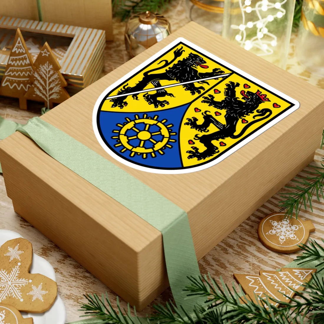 Wappen des Landkreises Kronach (Germany) (Coat of Arms) STICKER Vinyl Kiss-Cut Decal - The Sticker Space