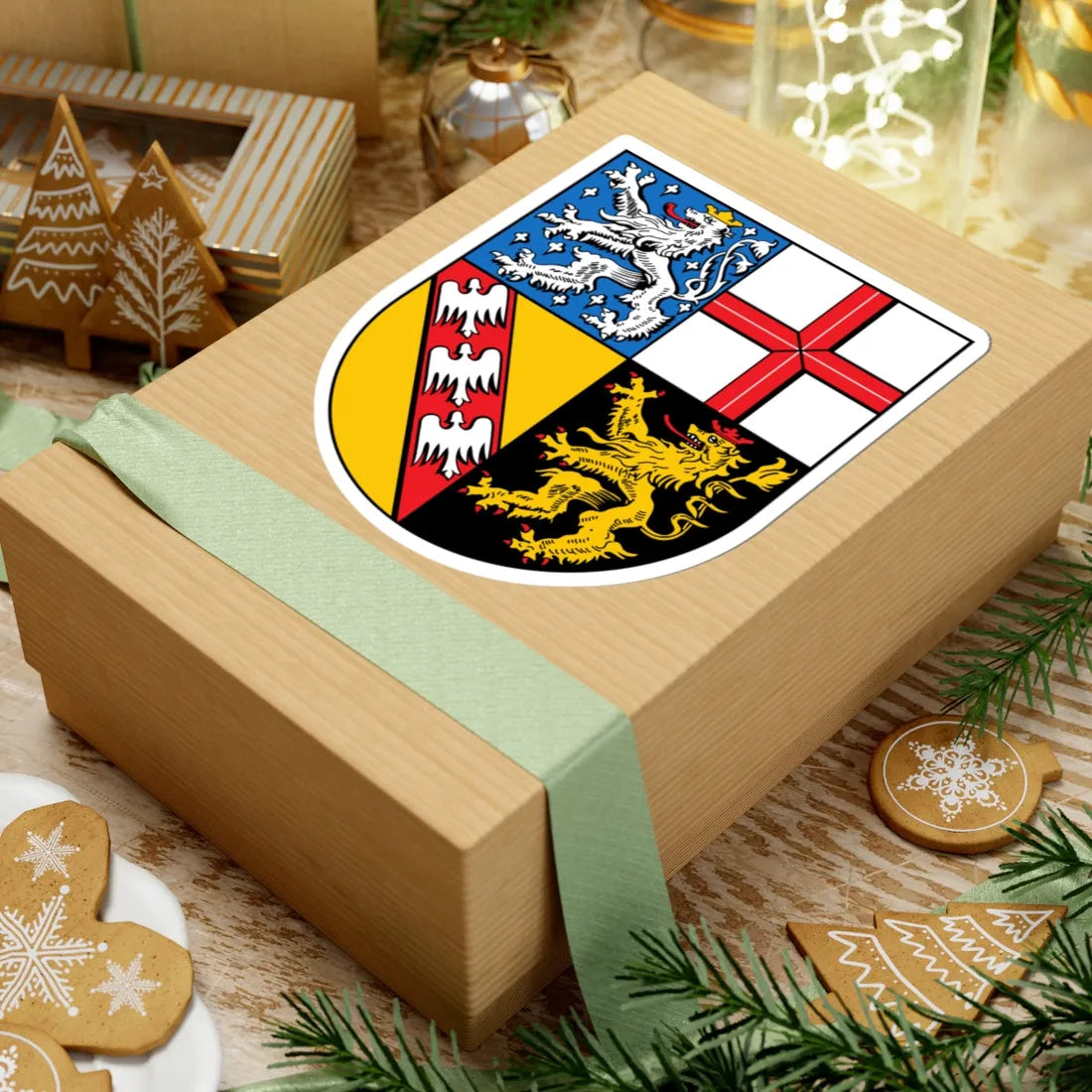 Wappen des Saarlands (Germany) (Coat of Arms) STICKER Vinyl Kiss-Cut Decal - The Sticker Space