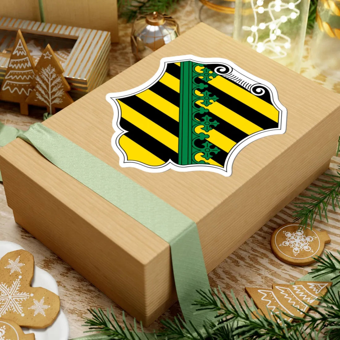 Wappen des Sächsischen Landtags (Germany) (Coat of Arms) STICKER Vinyl Kiss-Cut Decal - The Sticker Space