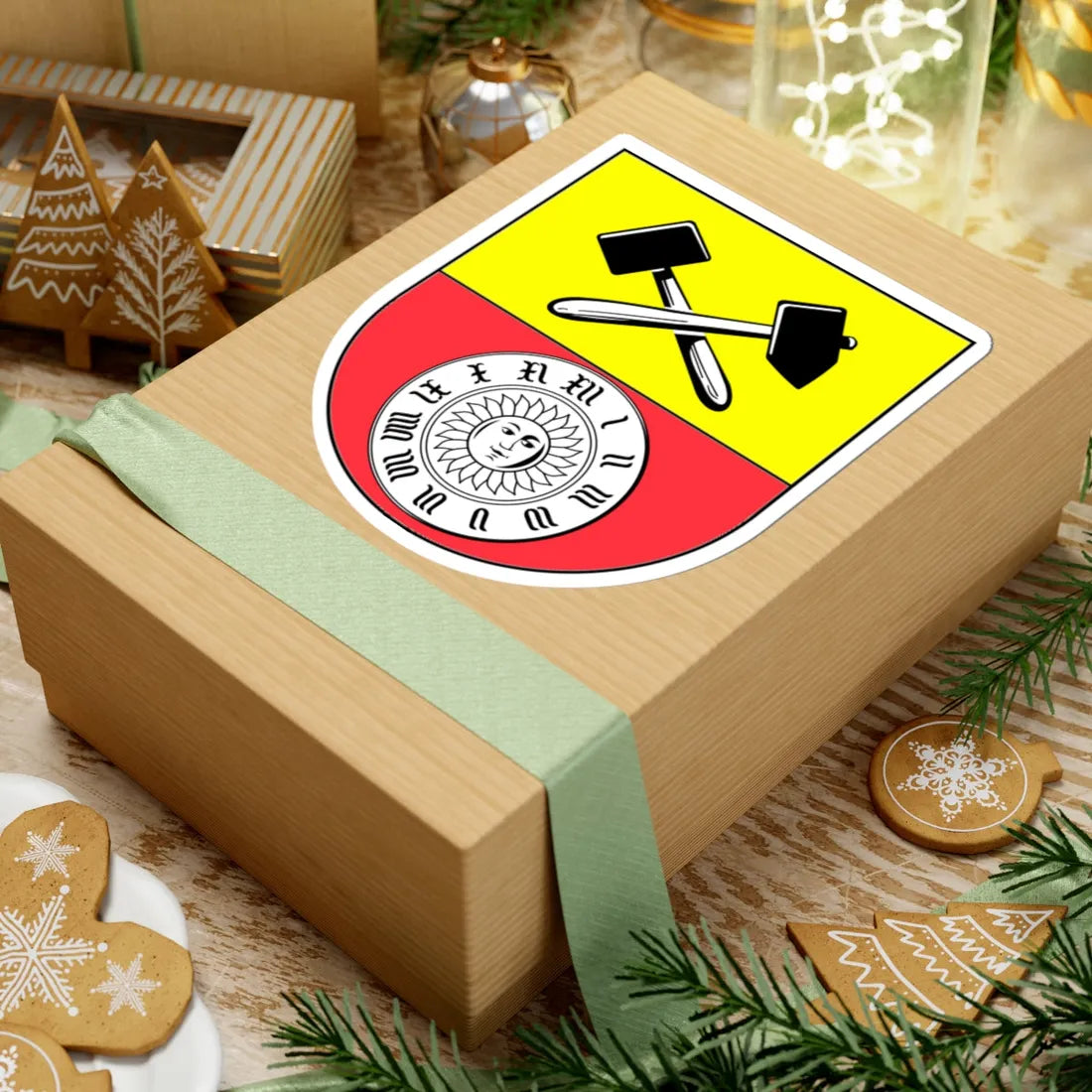 Wappen Glashütte Sachsen (Germany) (Coat of Arms) STICKER Vinyl Kiss-Cut Decal - The Sticker Space