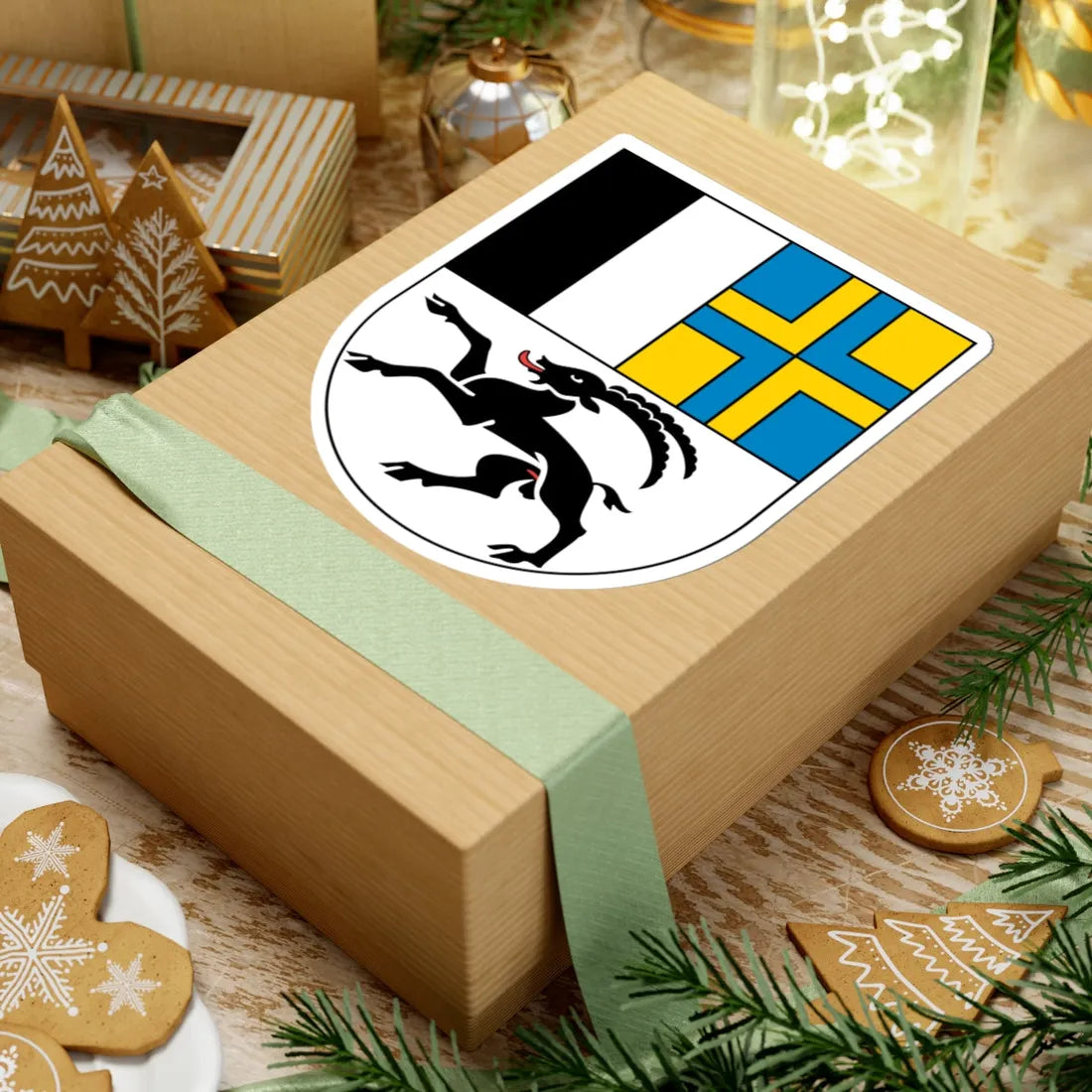 Wappen Graubünden matt (Switzerland) (Coat of Arms) STICKER Vinyl Kiss-Cut Decal - The Sticker Space