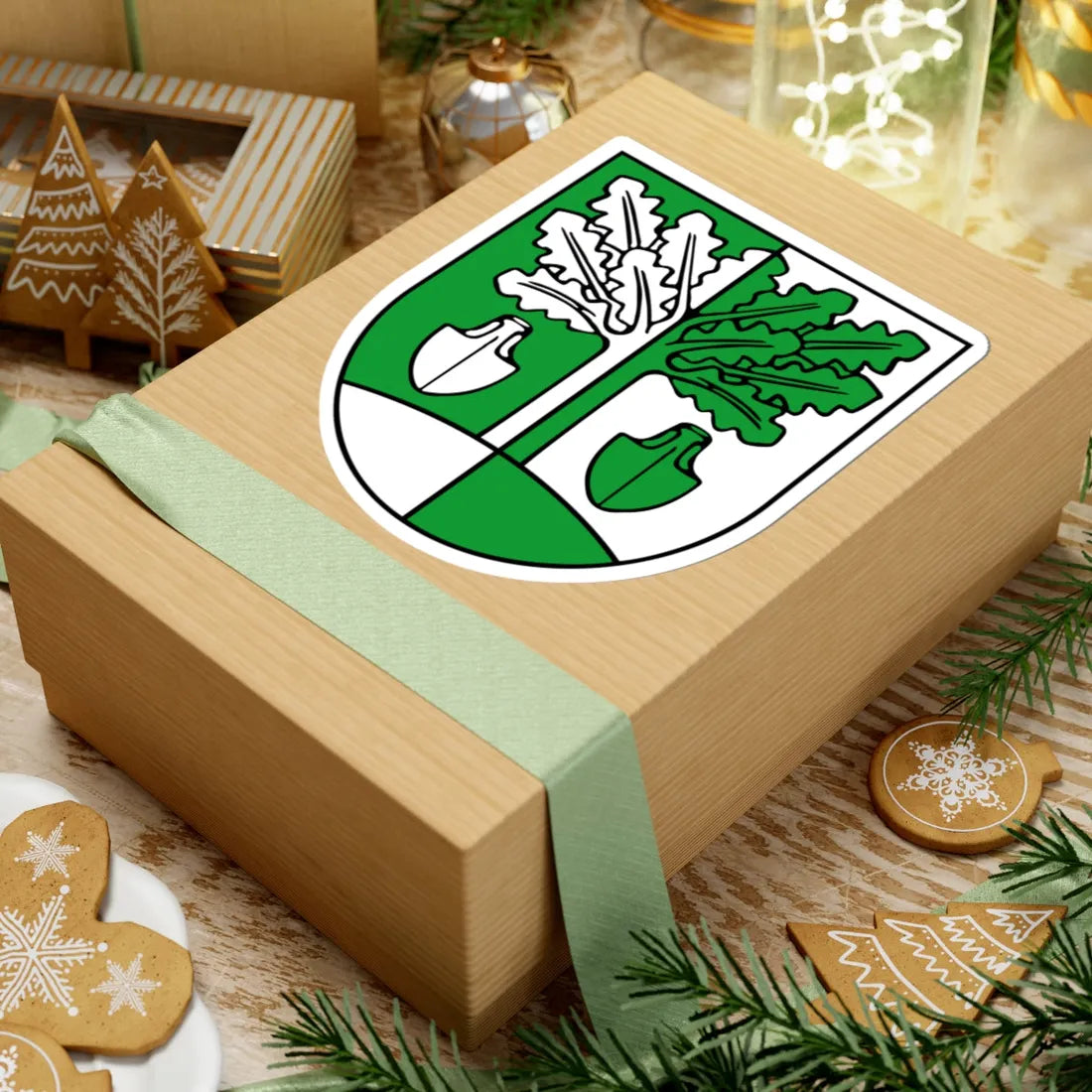 Wappen Grosspoesna (Germany) (Coat of Arms) STICKER Vinyl Kiss-Cut Decal - The Sticker Space