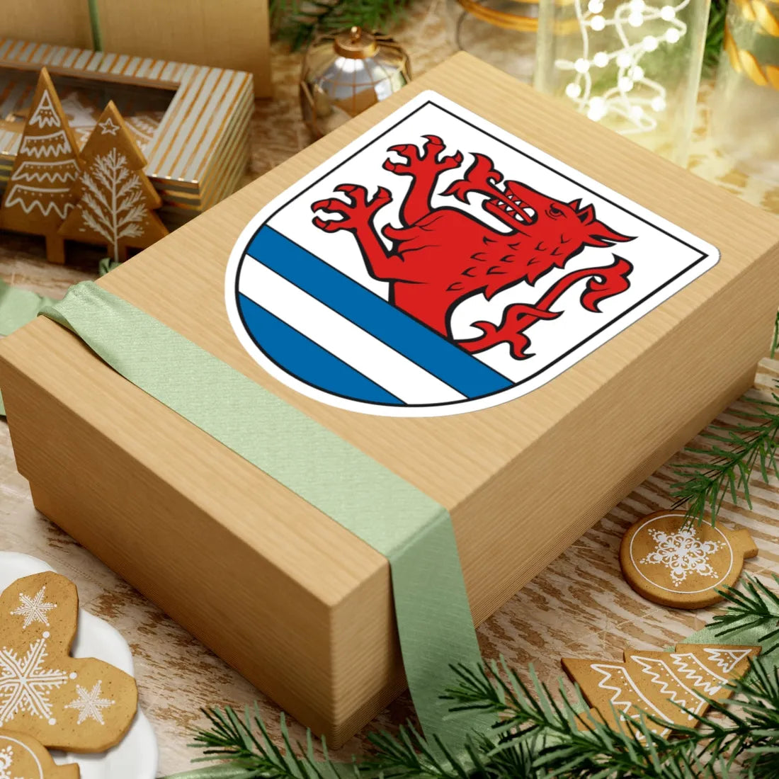 Wappen Landkreis Vilsbiburg (Germany) (Coat of Arms) STICKER Vinyl Kiss-Cut Decal - The Sticker Space