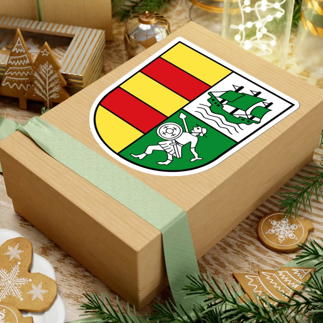 Wappen Landkreis Wesermarsch (Germany) (Coat of Arms) STICKER Vinyl Kiss-Cut Decal - The Sticker Space