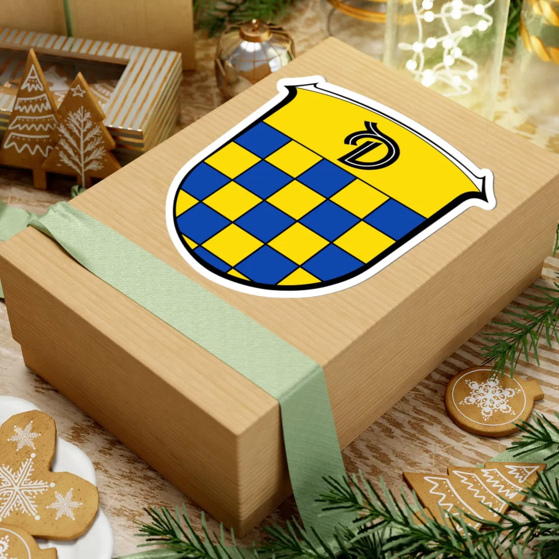 Wappen Niederdorfelden (Germany) (Coat of Arms) STICKER Vinyl Kiss-Cut Decal - The Sticker Space