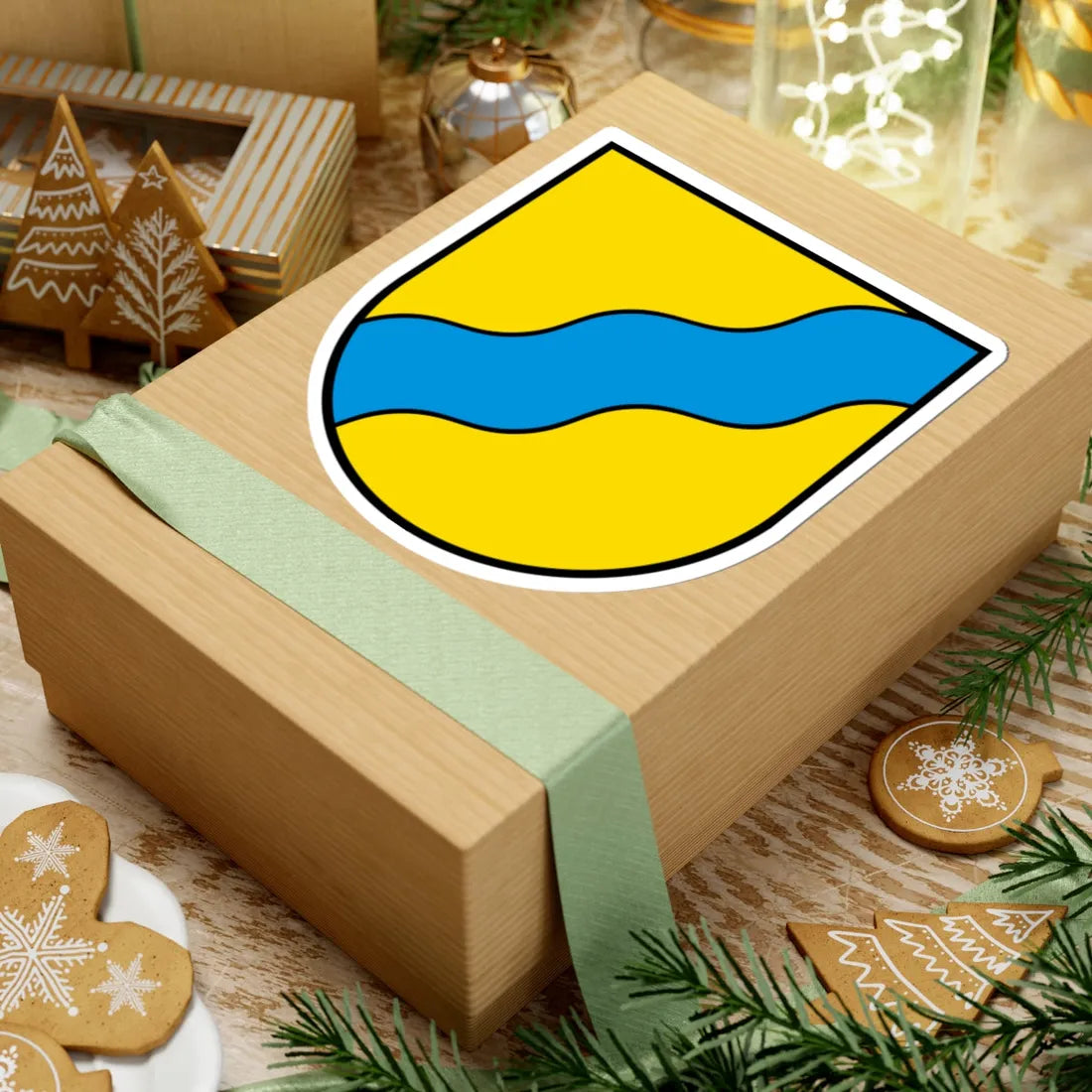 Wappen Strengelbach AG (Switzerland) (Coat of Arms) STICKER Vinyl Kiss-Cut Decal - The Sticker Space