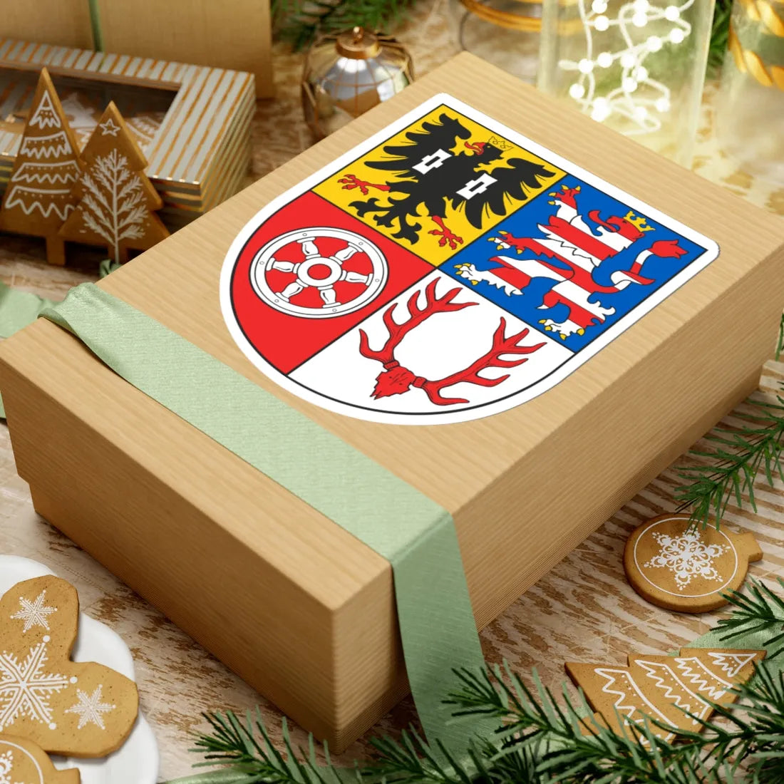 Wappen Unstrut-Hainich-Kreis (Germany) (Coat of Arms) STICKER Vinyl Kiss-Cut Decal - The Sticker Space