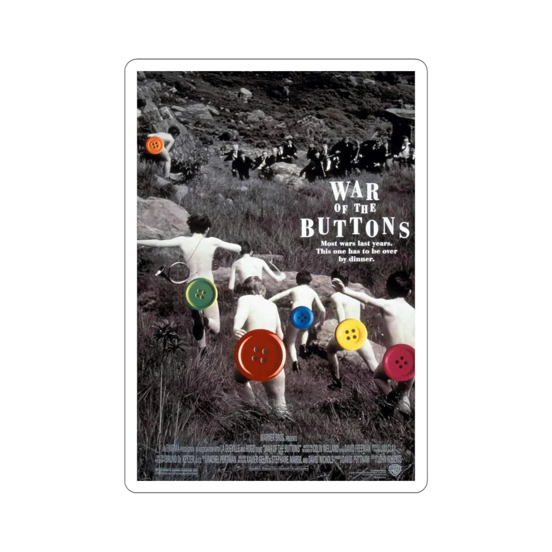 War Of The Buttons 1995 Movie Poster STICKER Vinyl Die-Cut Decal 5 Inch - The Sticker Space