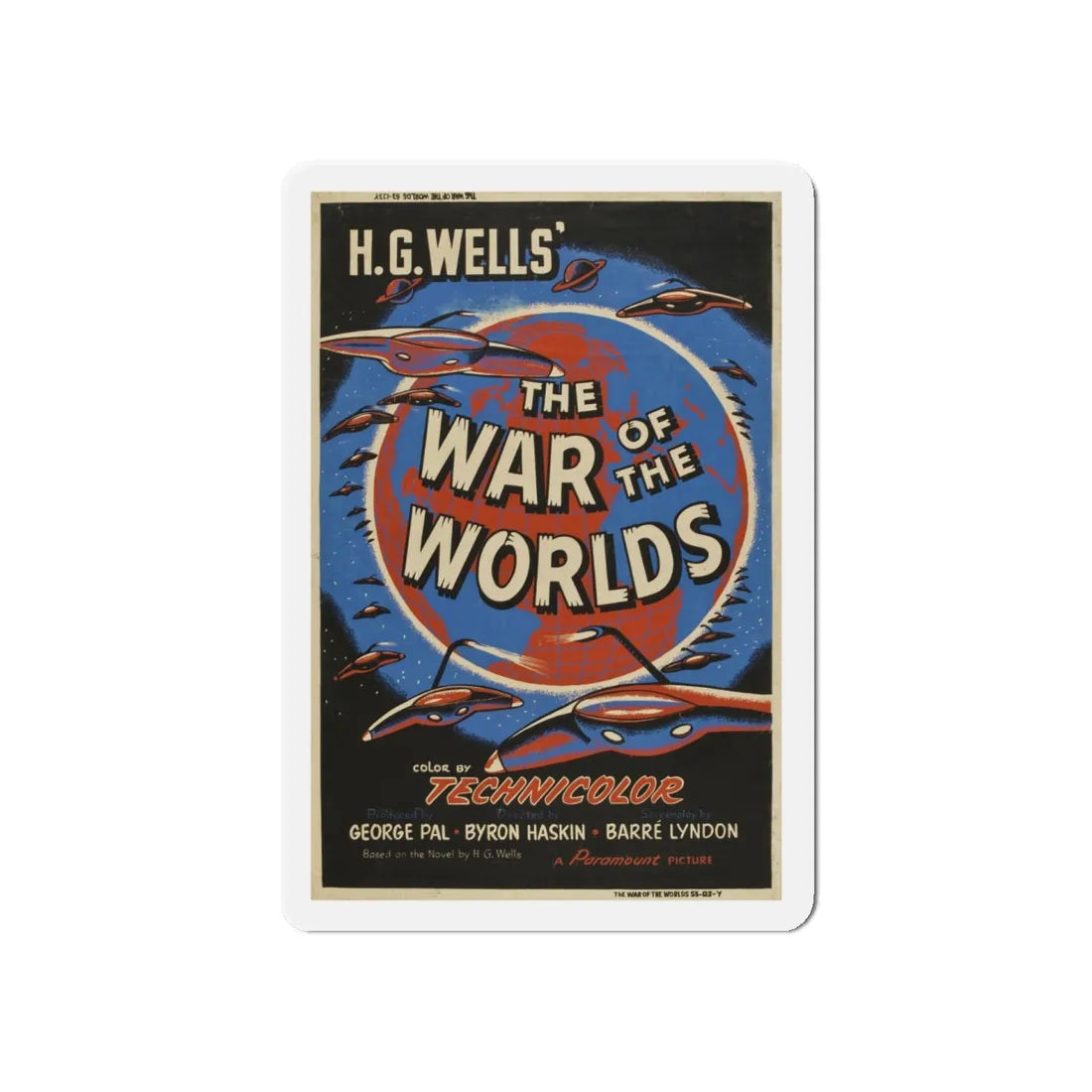 WAR OF THE WORLDS (3) 1953 Movie Poster - Refrigerator Magnet 5 Inch - The Sticker Space