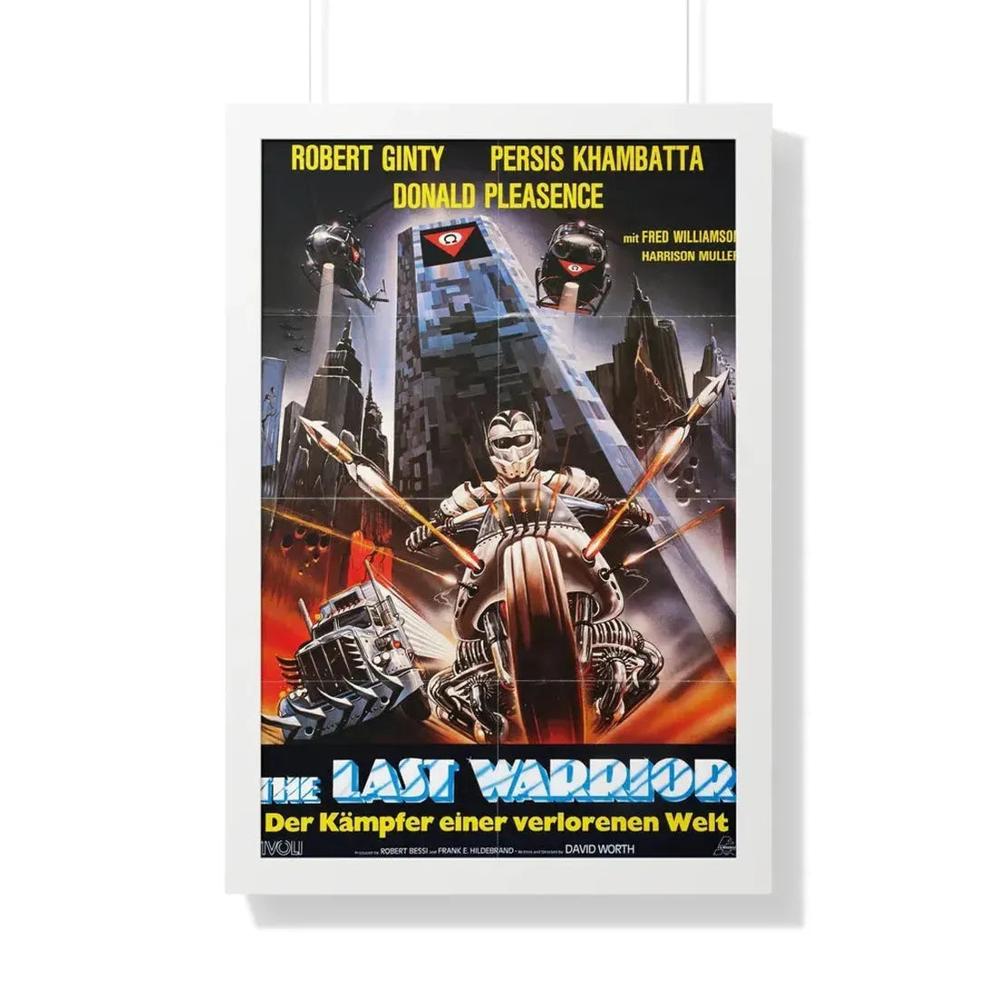 WARRIOR OF THE LOST WORLD (GERMAN) 1983 - Framed Movie Poster 20" x 30" White - The Sticker Space