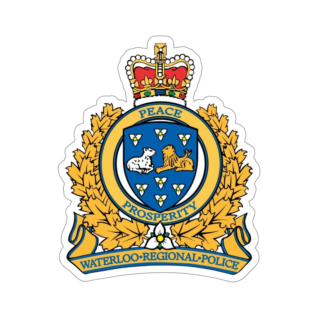 Waterloo Regional Police STICKER Vinyl Die-Cut Decal 5 Inch - The Sticker Space