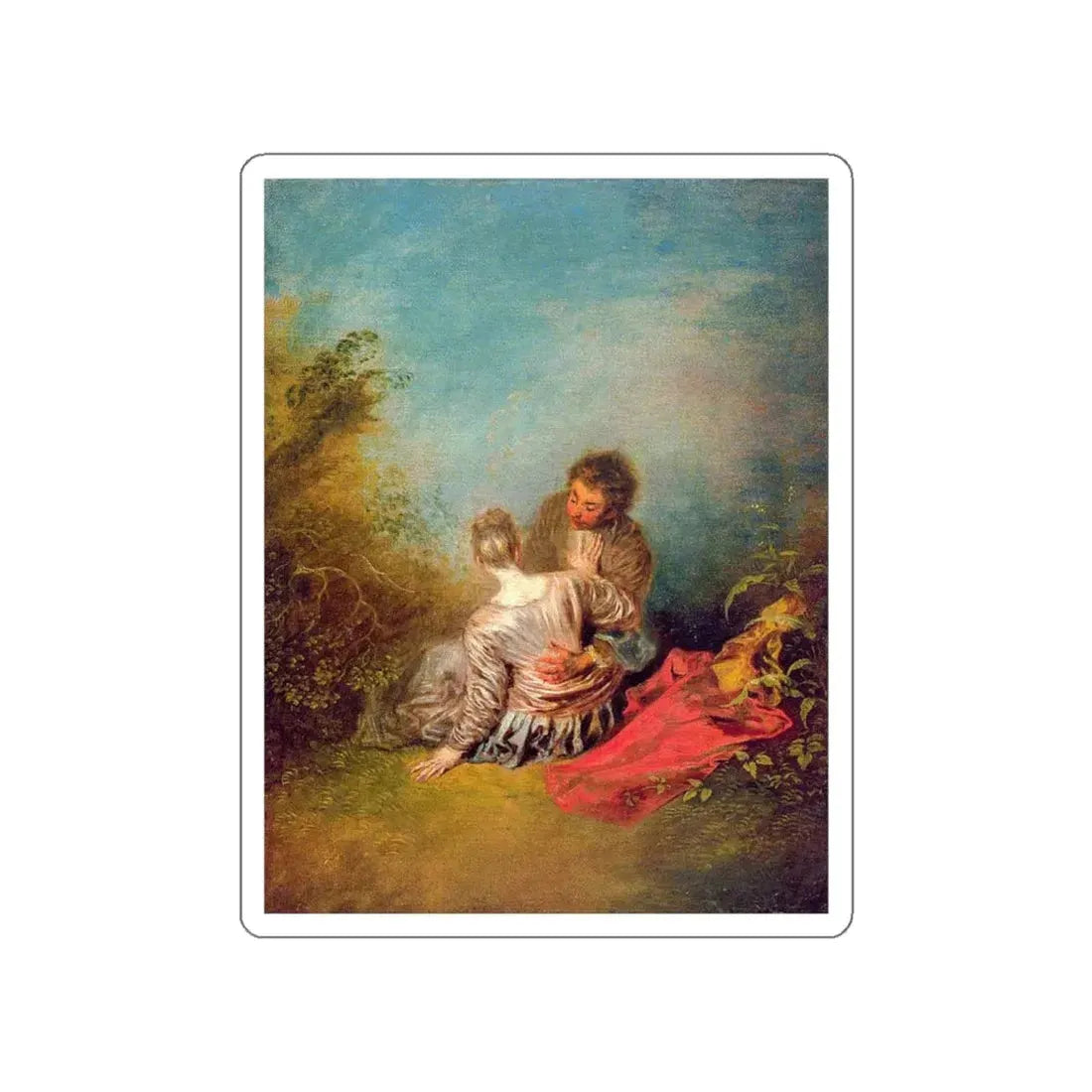 WATTEAU, Jean-Antoine - 35 (Artwork) STICKER Vinyl Die-Cut Decal White Die-Cut 6 Inch - The Sticker Space