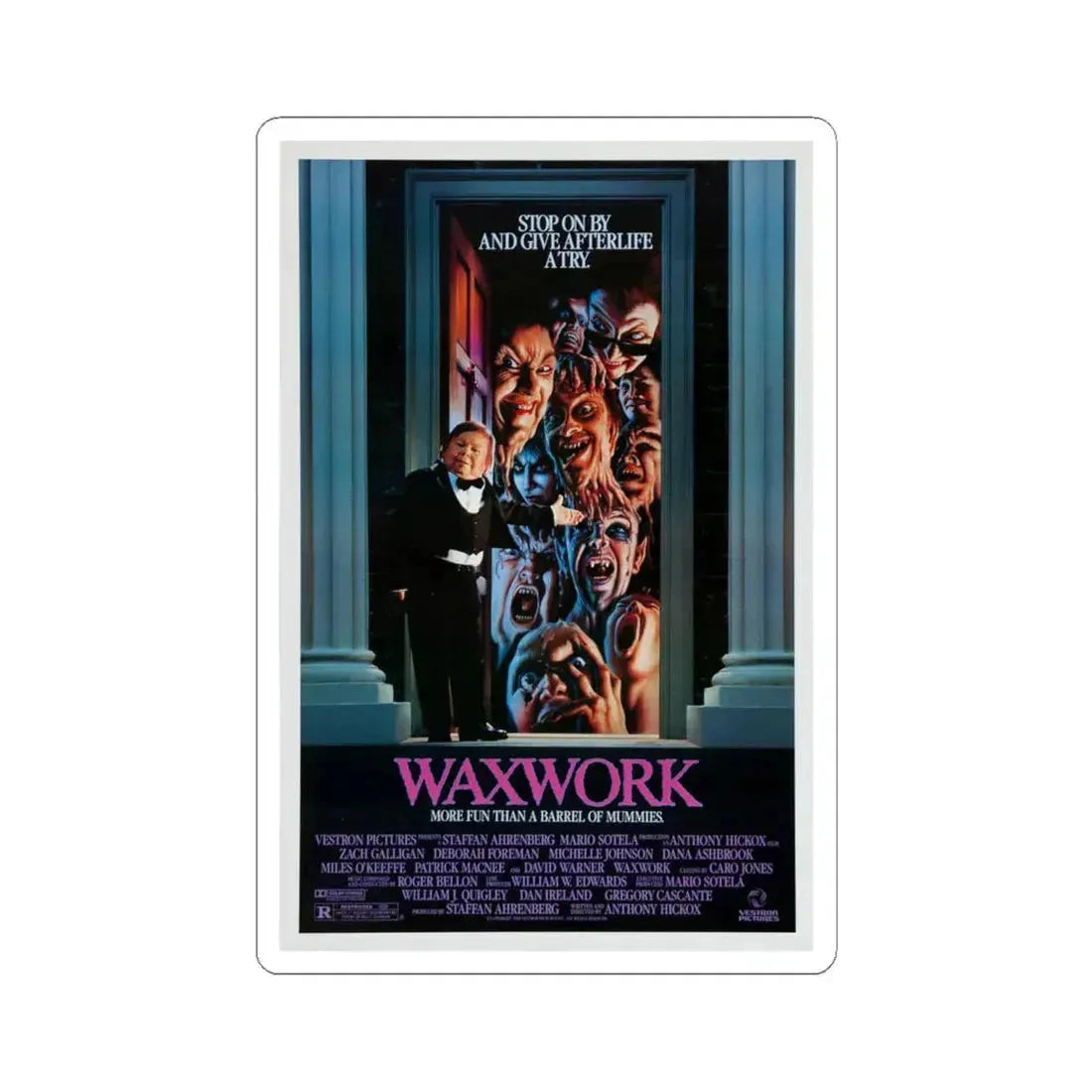Waxwork 1988 Movie Poster - STICKER Vinyl Kiss-Cut Decal - The Sticker Space