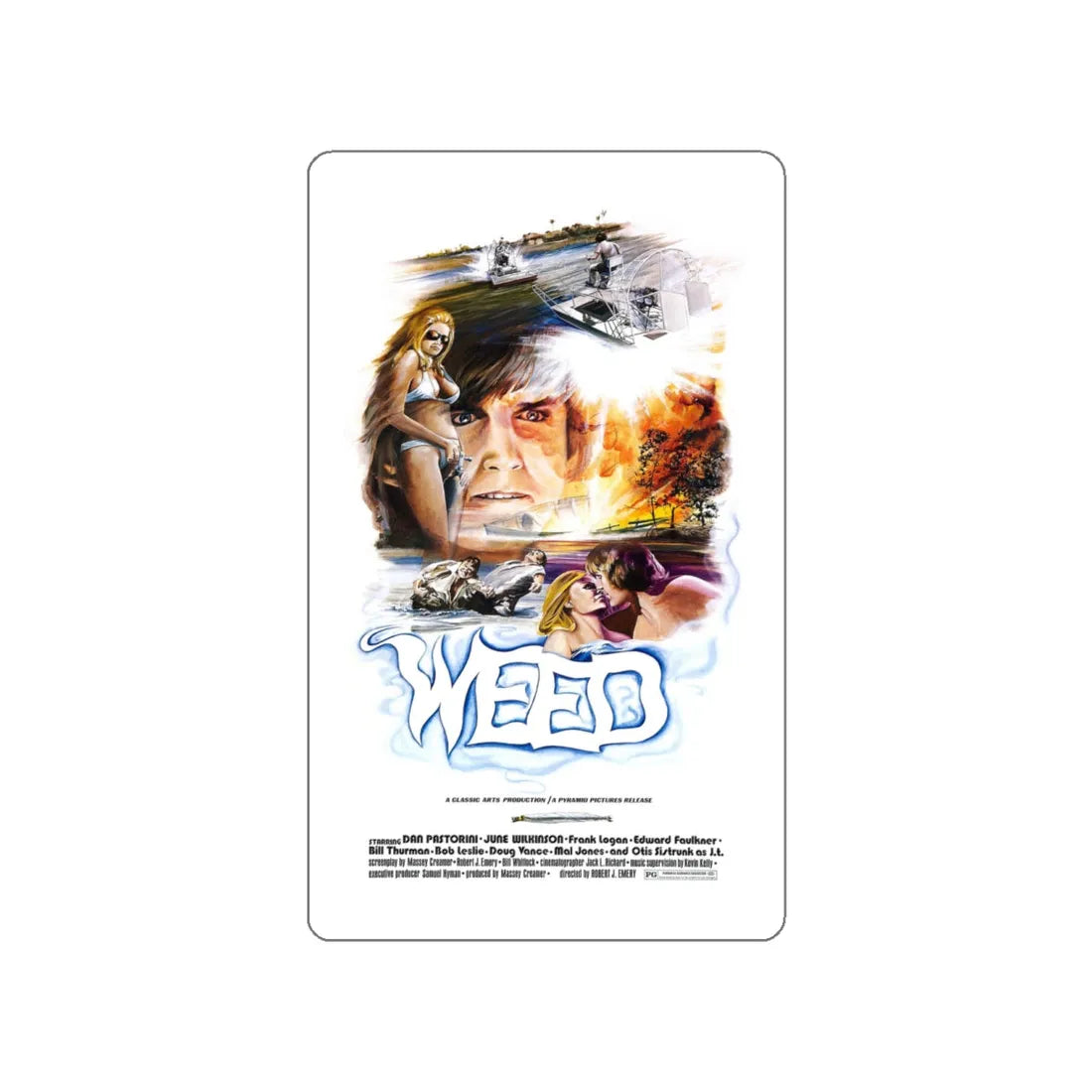 WEED (THE FLORIDA CONNECTION) 1975 Movie Poster STICKER Vinyl Die-Cut Decal 5 Inch - The Sticker Space