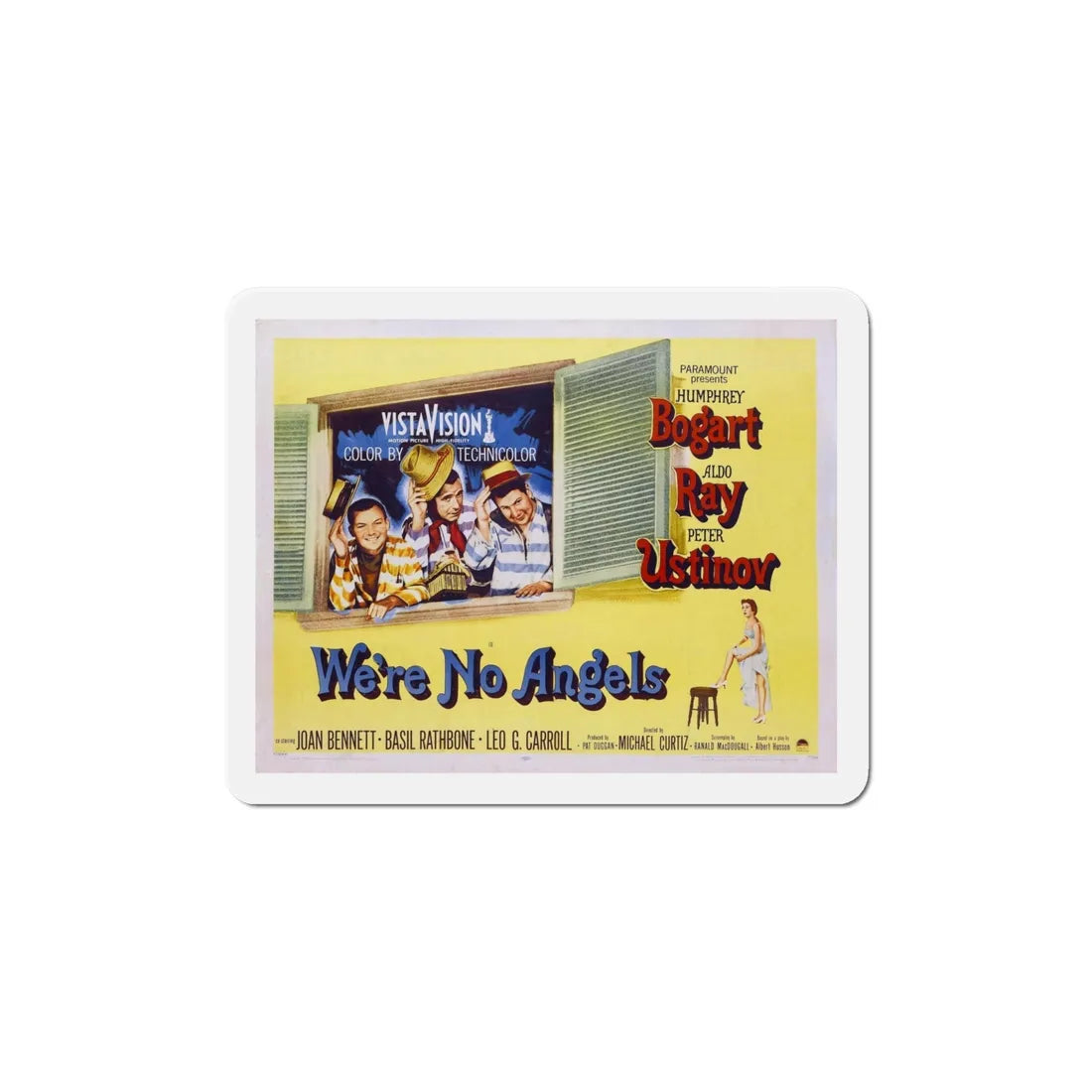 Were No Angels 1955 v3 Movie Poster Refrigerator Magnet 6 Inch - The Sticker Space