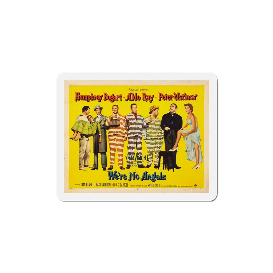 Were No Angels 1955 v4 Movie Poster Refrigerator Magnet 6 Inch - The Sticker Space