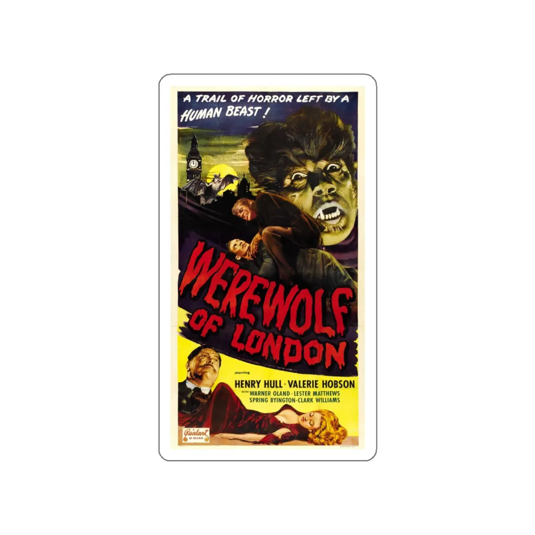 WEREWOLF OF LONDON 1935 Movie Poster STICKER Vinyl Die-Cut Decal 5 Inch - The Sticker Space