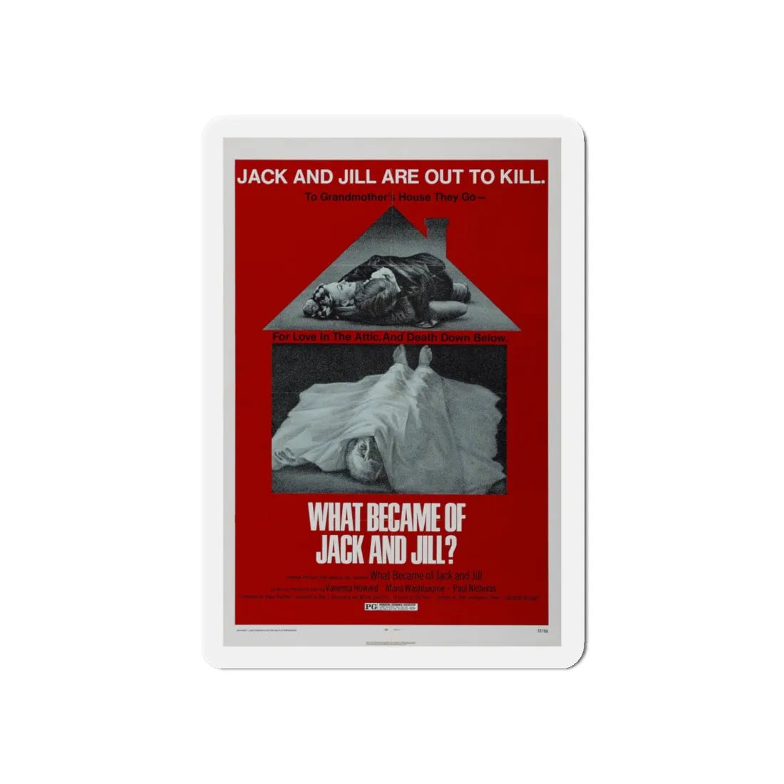 WHAT BECAME OF JACK AND JILL 1972 Movie Poster - Refrigerator Magnet 5 Inch - The Sticker Space