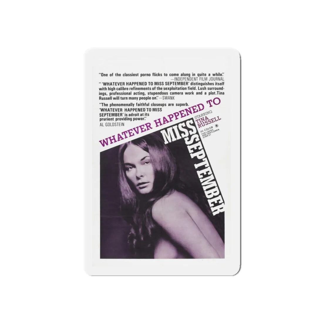WHATEVER HAPPENED TO MISS SEPTEMBER 1973 Movie Poster - Refrigerator Magnet 5 Inch - The Sticker Space