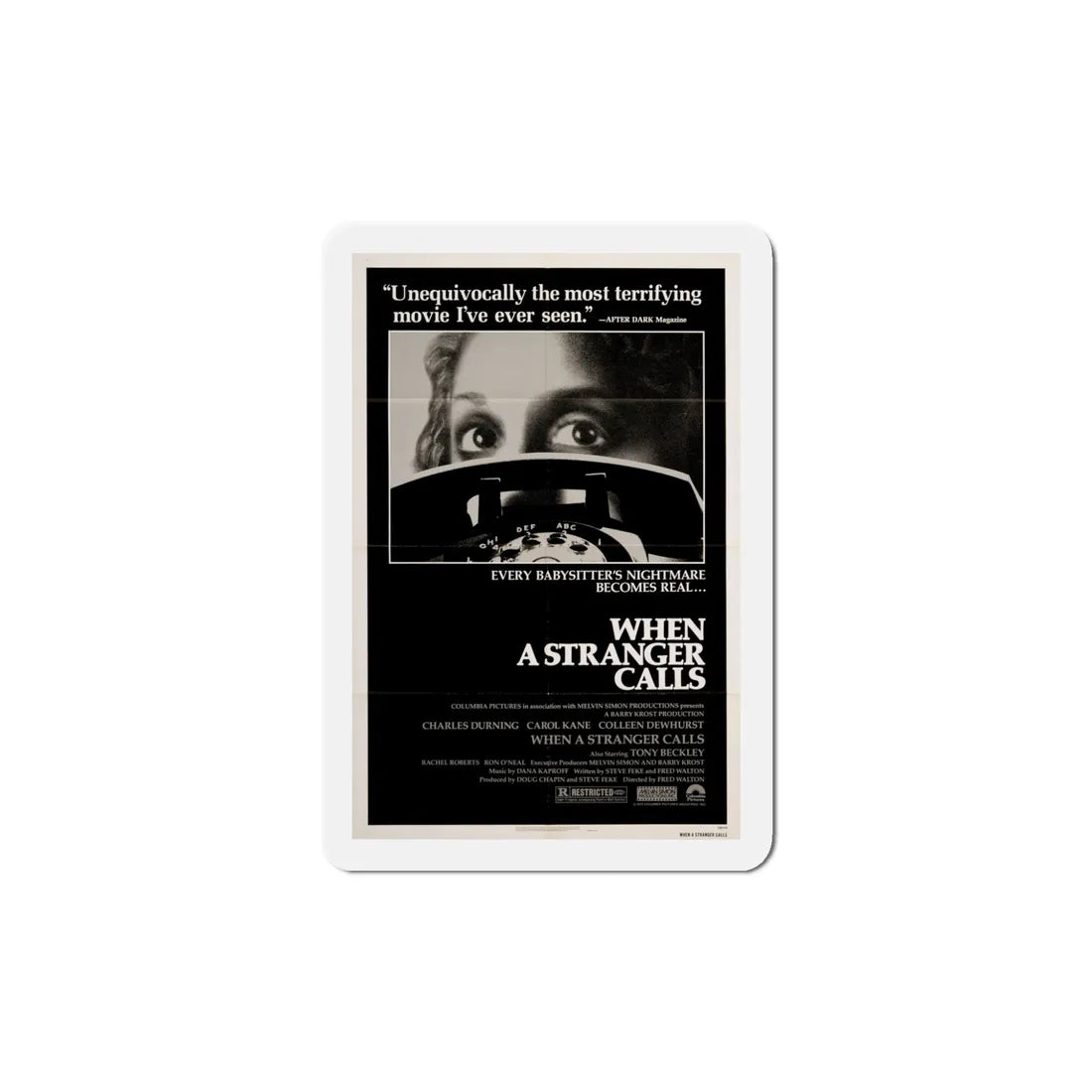 When a Stranger Calls 1979 Movie Poster Refrigerator Magnet 5 Inch - The Sticker Space