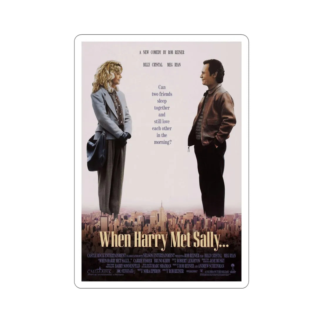 When Harry Met Sally 1989 Movie Poster STICKER Vinyl Die-Cut Decal 5 Inch - The Sticker Space