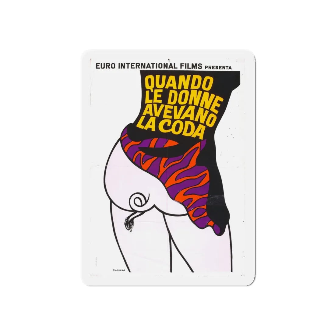 WHEN WOMEN HAD TAILS 1970 Movie Poster - Refrigerator Magnet 5 Inch - The Sticker Space