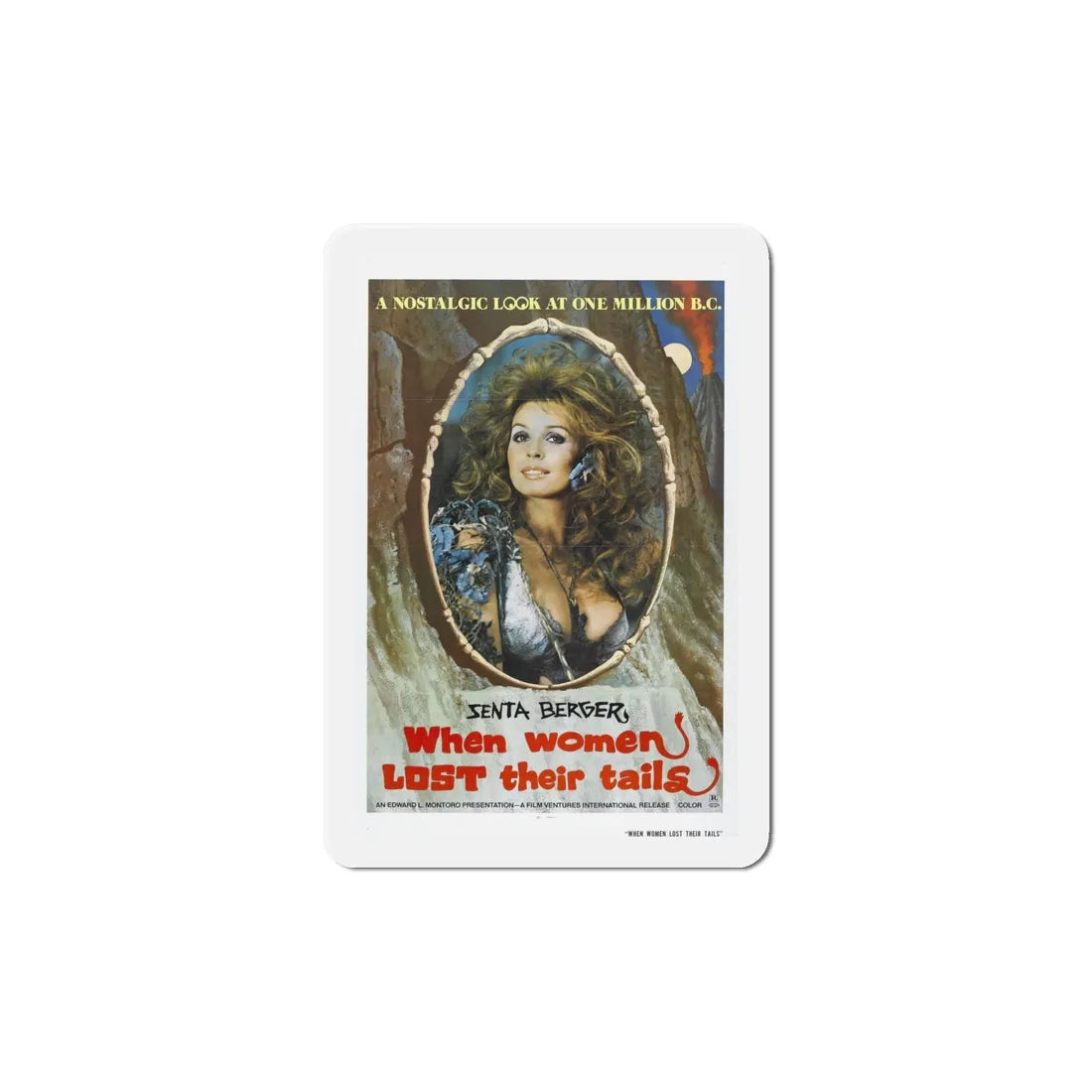 When Women Lost Their Tails 1973 Movie Poster Refrigerator Magnet 6 Inch - The Sticker Space