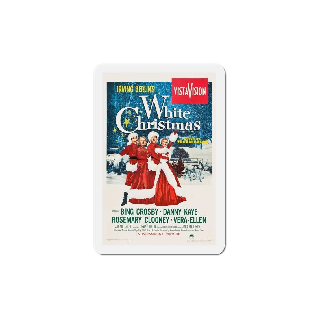 White Christmas 1954 Movie Poster Refrigerator Magnet 6 Inch - The Sticker Space