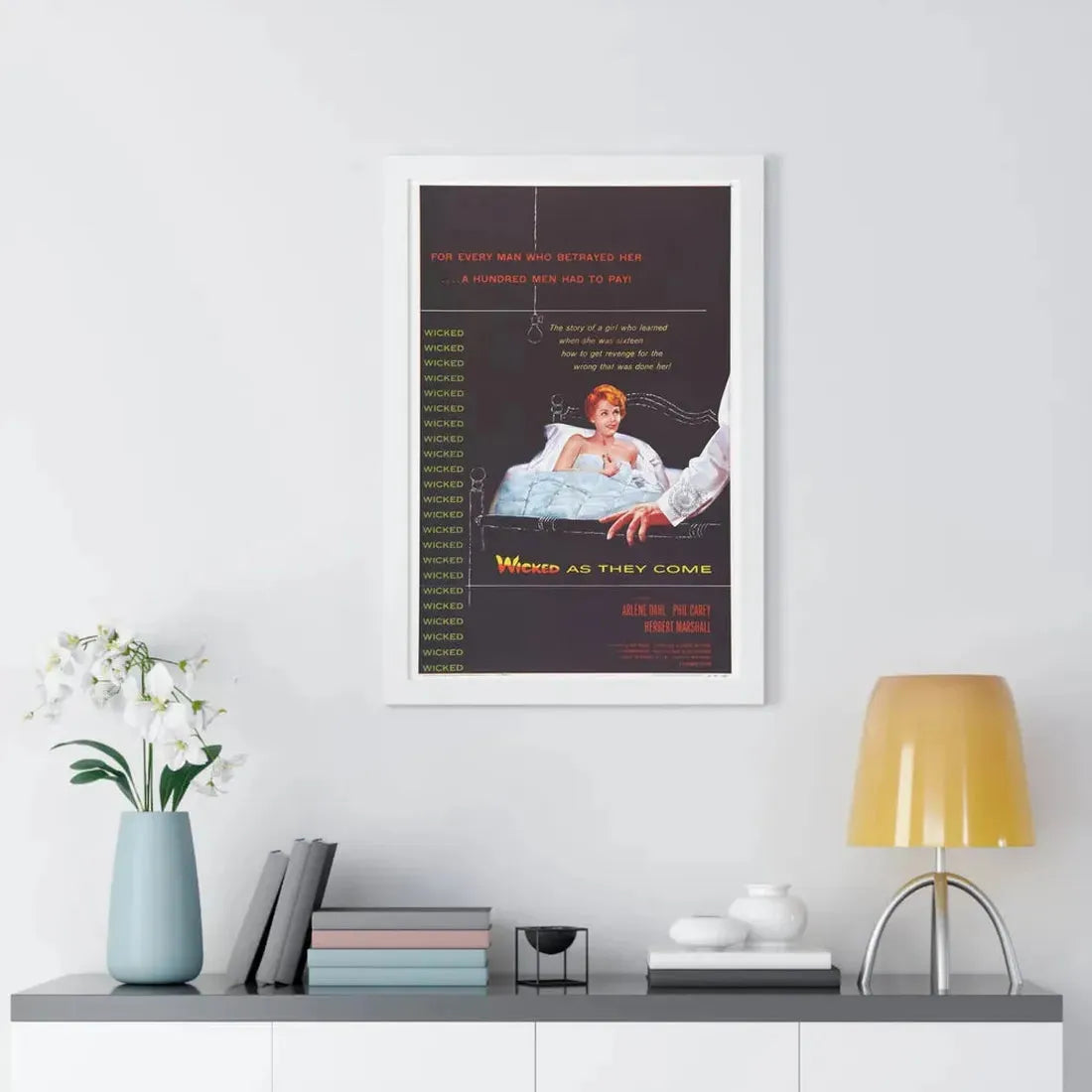 WICKED AS THEY COME 1956 - Framed Movie Poster - The Sticker Space