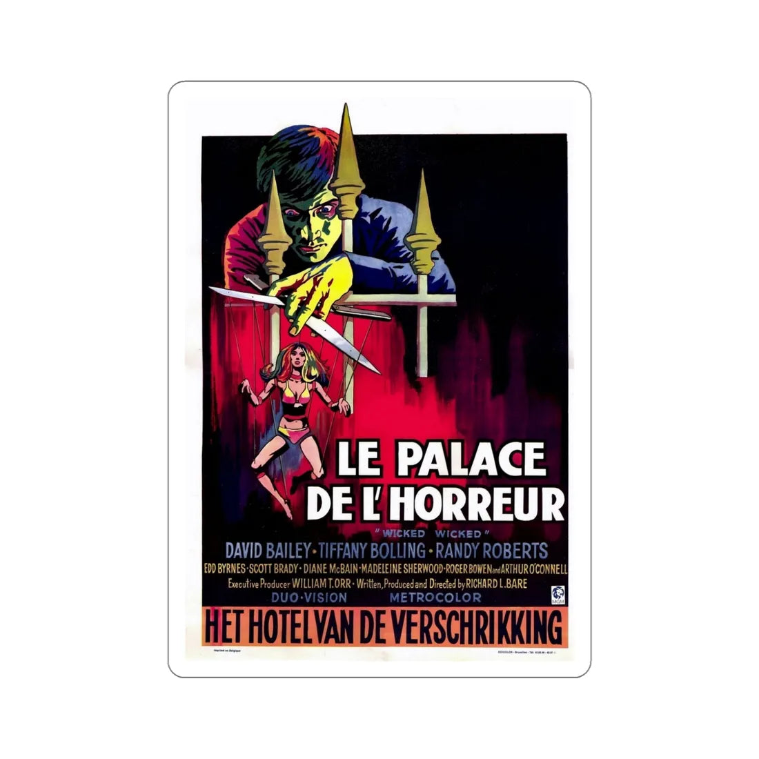 Wicked Wicked 1973 2 Movie Poster STICKER Vinyl Die-Cut Decal 5 Inch - The Sticker Space