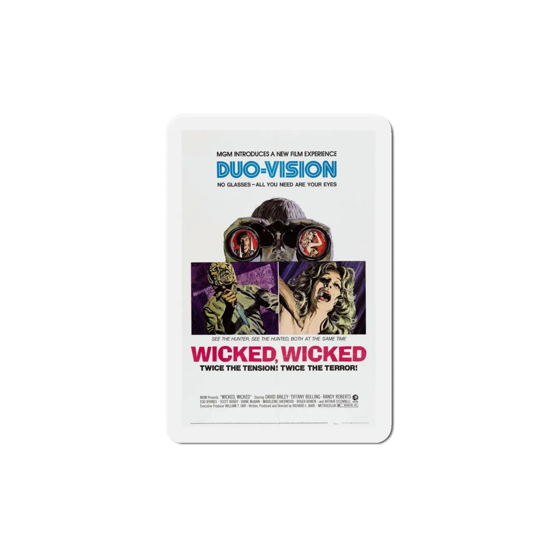 Wicked Wicked 1973 Movie Poster Refrigerator Magnet 6 Inch - The Sticker Space